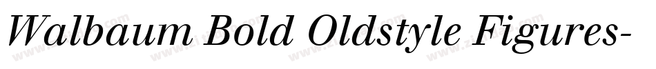 Walbaum Bold Oldstyle Figures字体转换